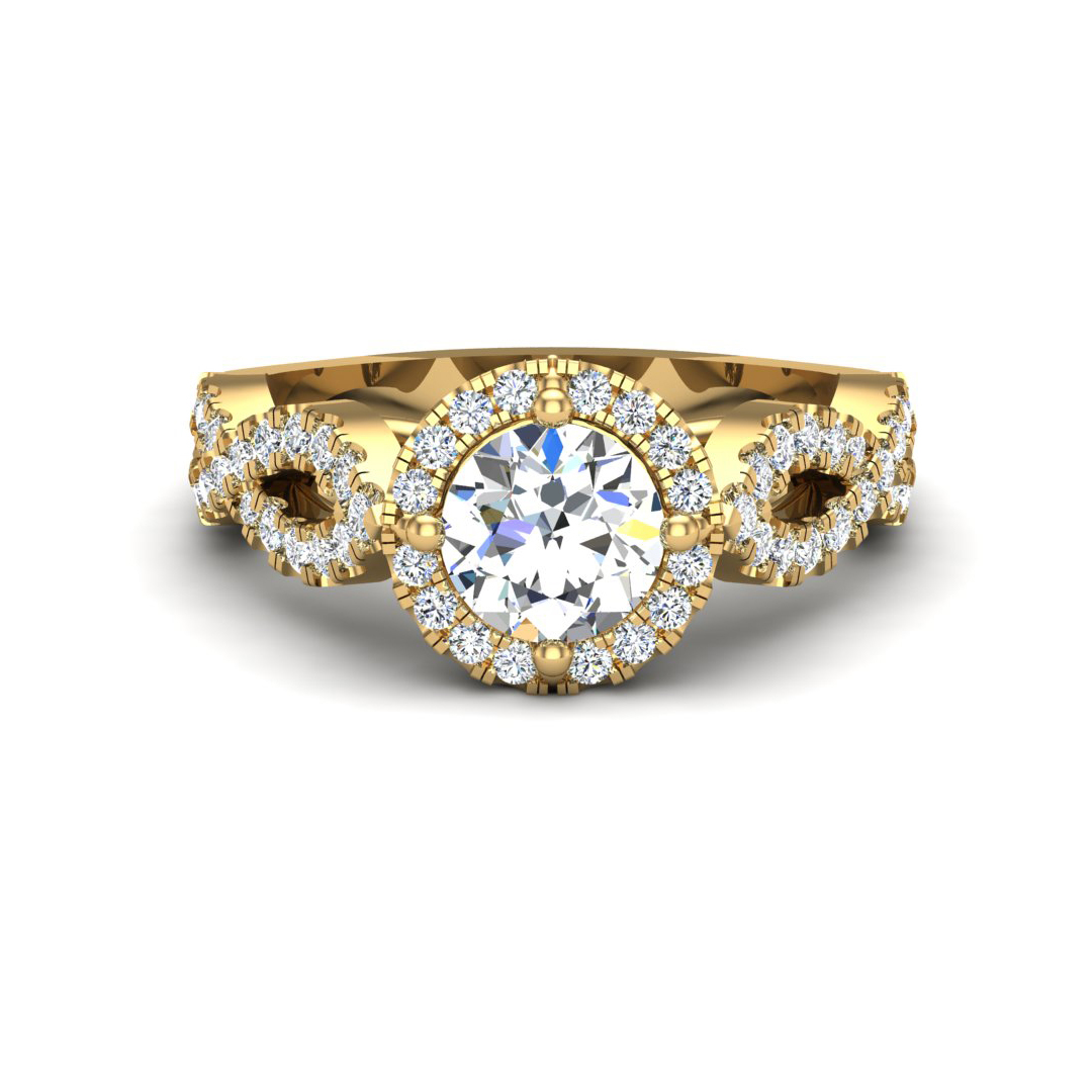 Oakley Halo Engagement Ring